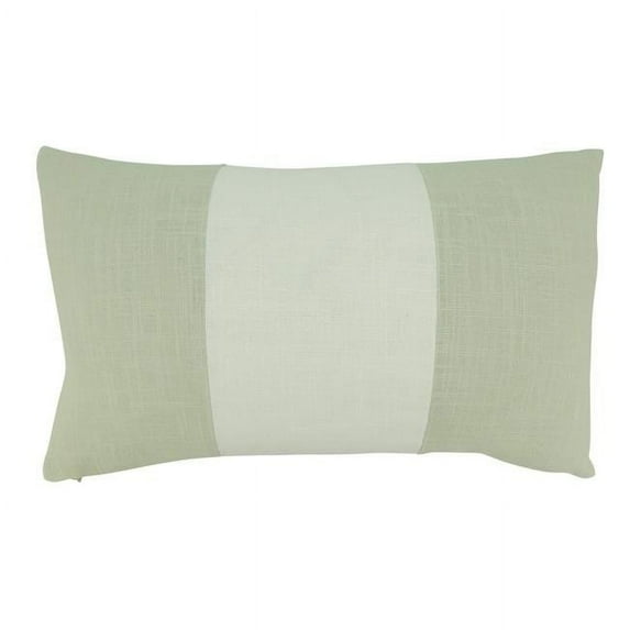 12 x 20 in. Banded Throw Oblong Pillow with Poly Filling, Natural