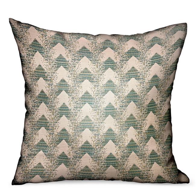 12 x 20 in. Forest Jade Sea Green Chevron Luxury Outdoor & Indoor Throw Pillow
