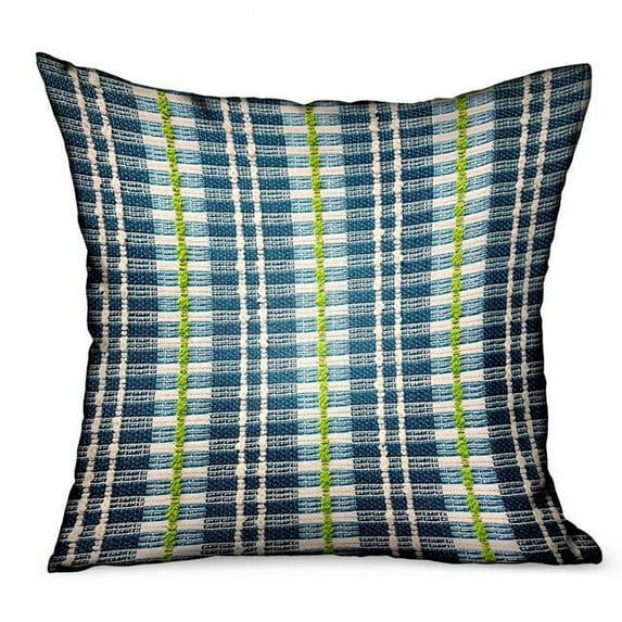 12 x 20 in. Garden Tassel Blue Stripes Luxury Outdoor & Indoor Throw Pillow