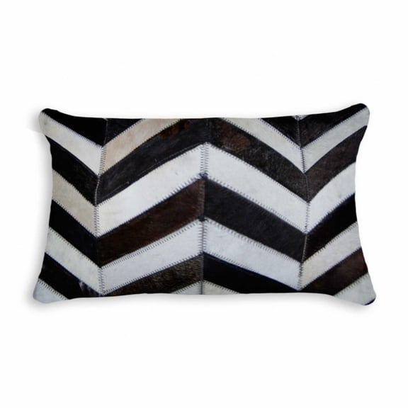 12" x 20" x 5" Chocolate And Natural  Pillow