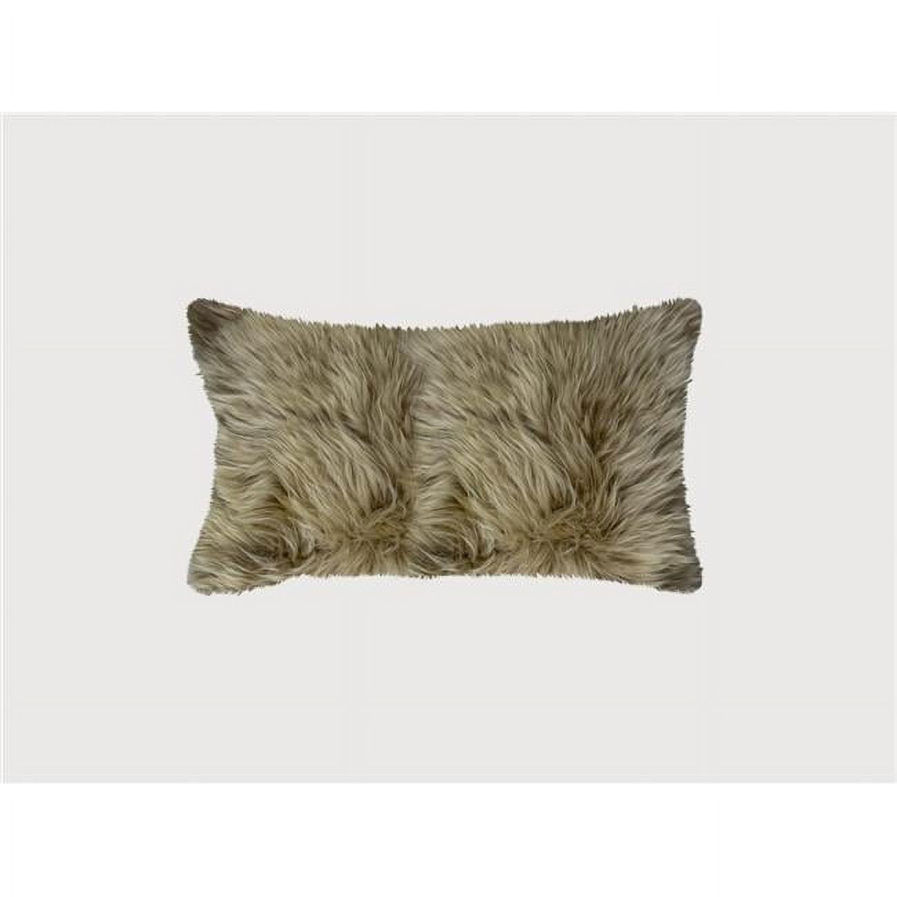 Taupe Natural Sheepskin Lumbar Pillow Taupe Natural Sheepskin Lumbar Pillow