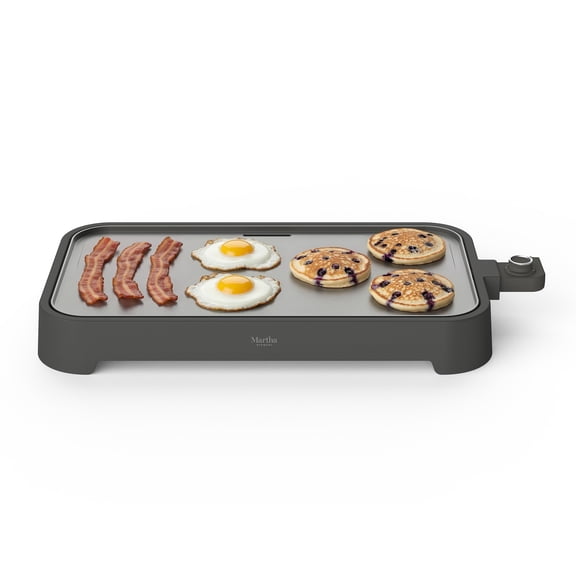 12” x 22” Electric Griddle, XL Ceramic Nonstick Flat Top Cooking Surface, Adjustable Temperature Dial, Drip Tray, Dishwasher Safe, 1500W Fast Even Heating, Pancakes & Eggs, Linen Cream