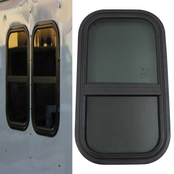 12"x 22" Vertical Slider RV Window Cargo Trailer with Trim Rings & Screws Set