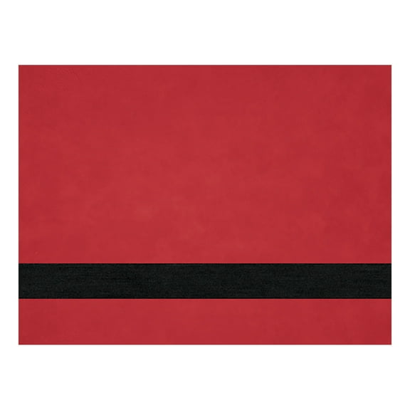 12" x 24" Sheet RED/BLACK Blank Laserable Leatherette Sheet-Qty 1 RED/BLACK