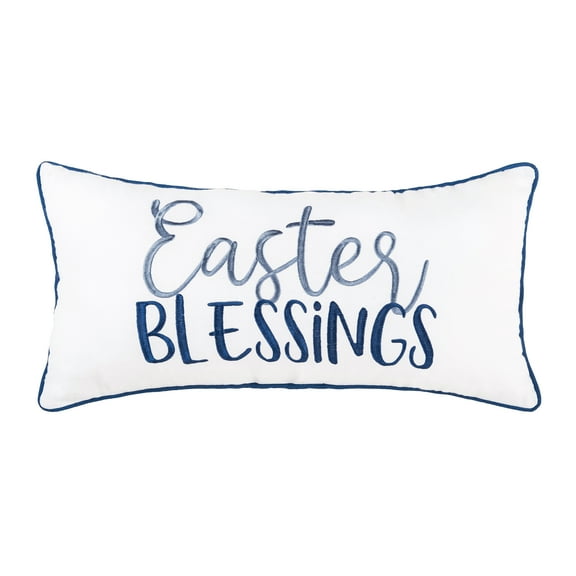 "Easter Blessings" Cotton Blend Lumbar Accent Pillow 12" x 24"