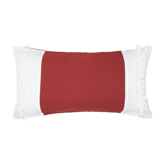 Stacia Garnet Woven Lumbar Accent Pillow, 12" x 24"