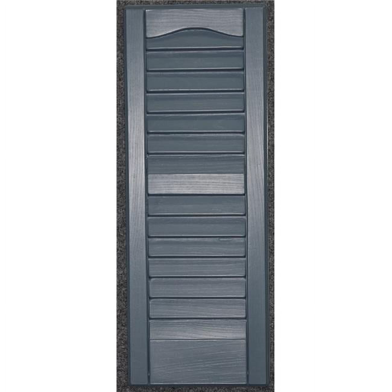 12 x 24 in. Louvered Exterior Decorative Shutters, Colonial Blue ...