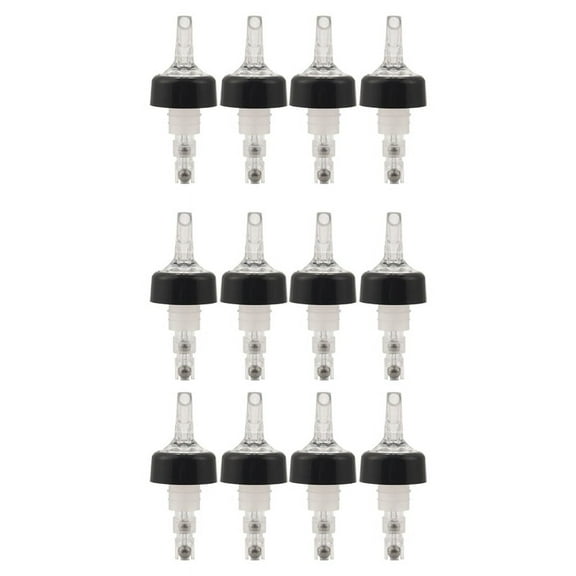 12 x 25ML Clear Auto Measure Quick Shot Pourers