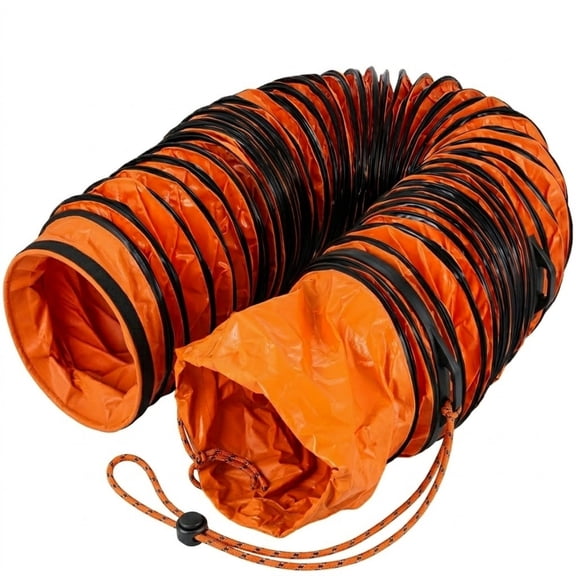 12" x 25ft PVC Flexible Duct Hosing, Heavy Duty Exhaust Fan Hose for Utility Blower and Portable Ventilator