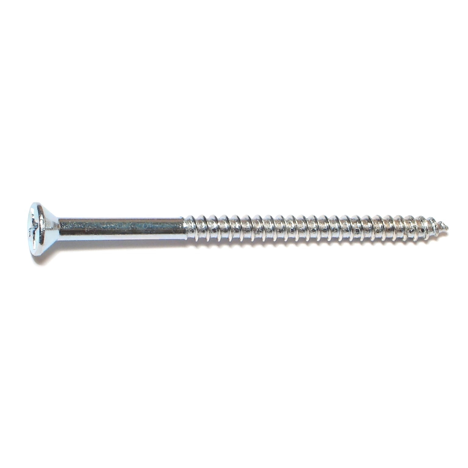 #12 x 3-1/2" Zinc Plated Steel Phillips Flat Head Wood Screws WSFS-446