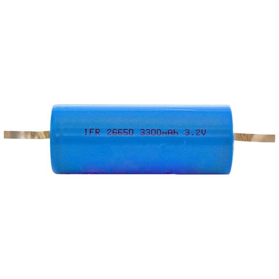 12 x 3.2 Volt 26650 LiFePO4 Batteries (3300 mAh) with Tabs