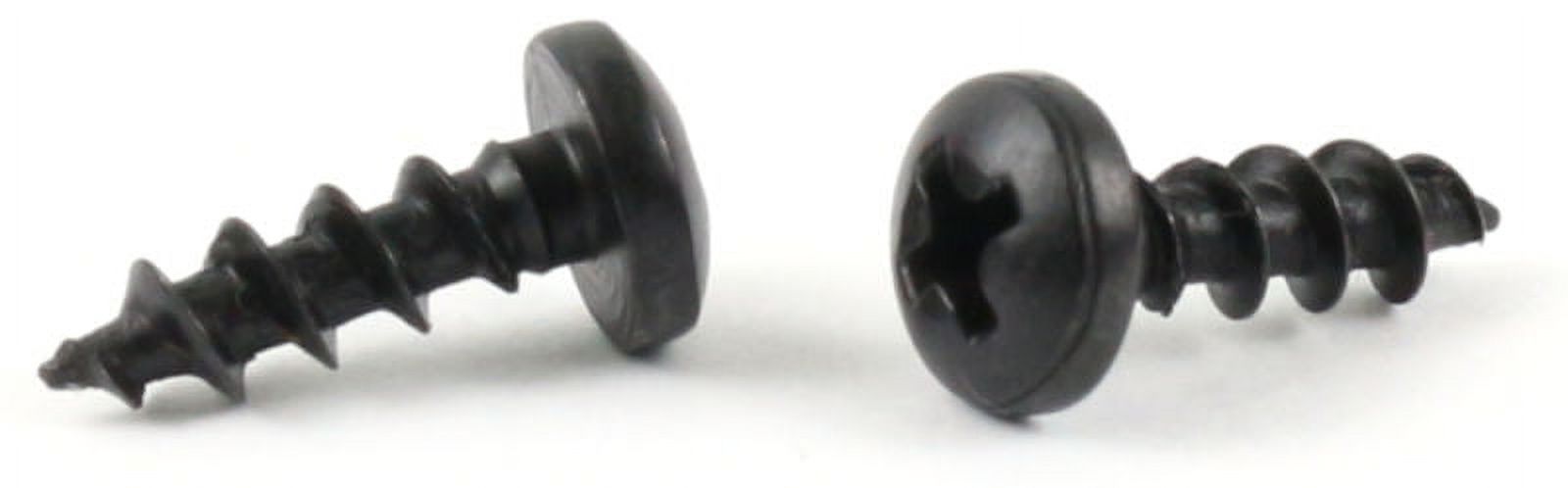 #12 x 3/4" Deep Thread Wood Screws / Phillips / Pan Head / Type 17 Pt / Steel / Black Oxide - 3000 Piece Carton