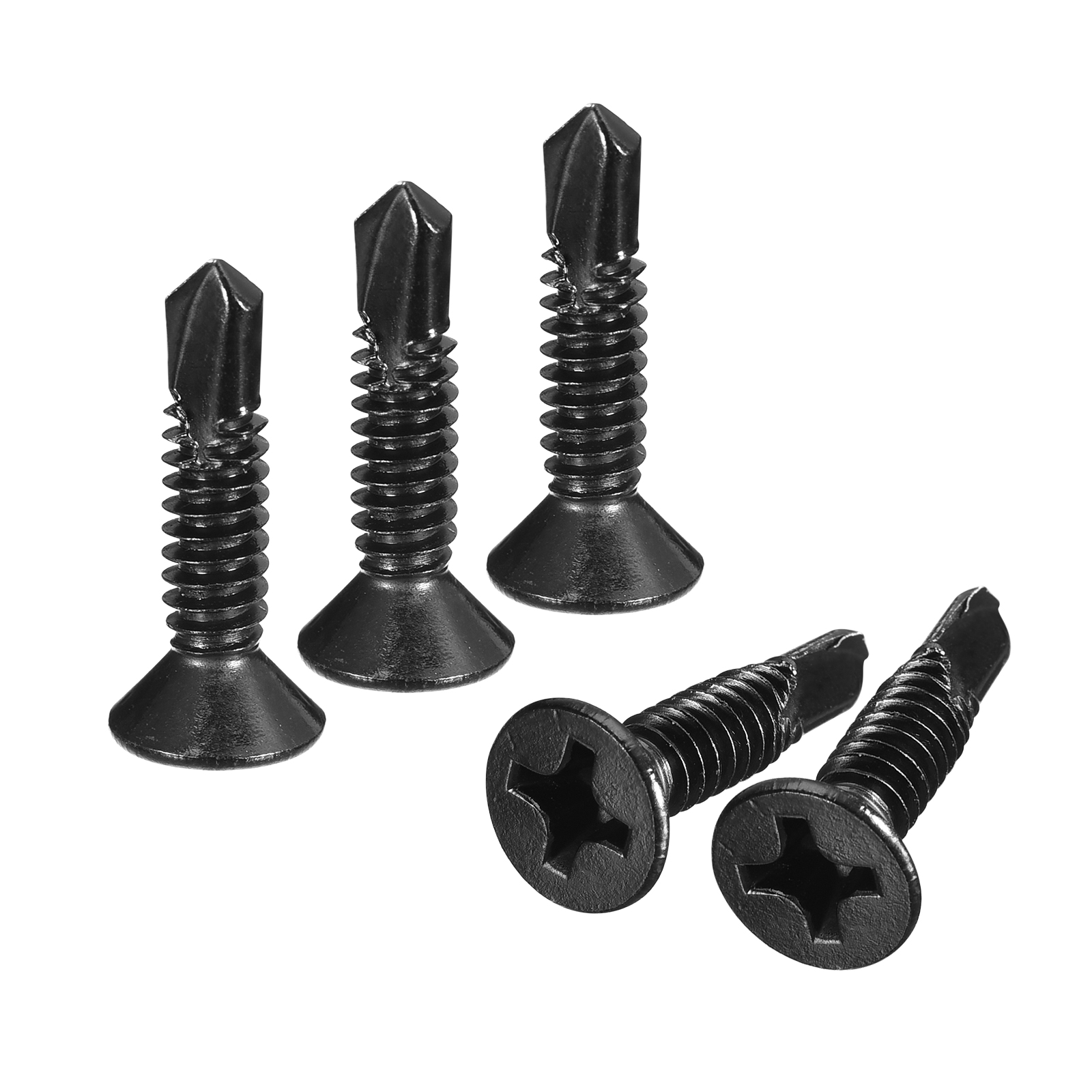 #12 x 3/4" Sheet Metal Screws, 50 Pack 410 Stainless Steel Flat Head ...