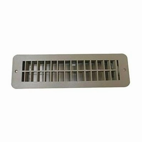 12 x 3.5 in., 10 x 2.37 in. Rectangular Dampered Vent Floor Register with Damper, Tan