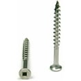 thumbnail image 1 of #12 x 3" Stainless Steel Wood Screw Square Drive, Bugle Head (Quantity: 100) Type 17 Wood Cutting Point, 2" of Thread Length, #12 Screw Diameter, 3" Screw Length, 1 of 1