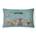 thumbnail image 1 of 12 x 3 x 16 in. Black Briard Sweet Home Canvas Fabric Decorative Pillow, 1 of 1