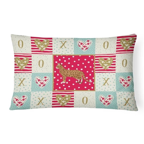 12 x 3 x 16 in. Cheetoh No.3 Cat Love Canvas Fabric Decorative Pillow