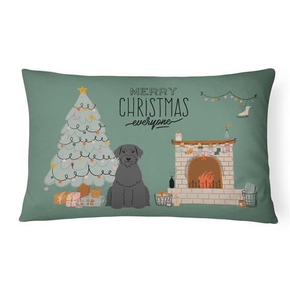 12 x 3 x 16 in. Giant Schnauzer Christmas Everyone Canvas Fabric Decorative Pillow