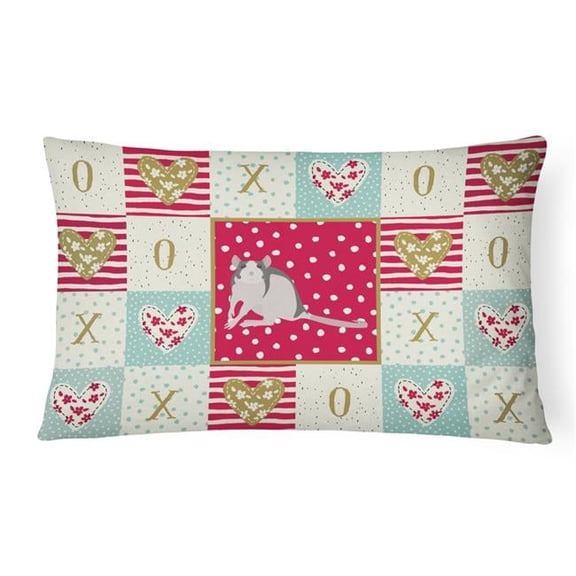 12 x 3 x 16 in. Husky Rat Love Canvas Fabric Decorative Pillow
