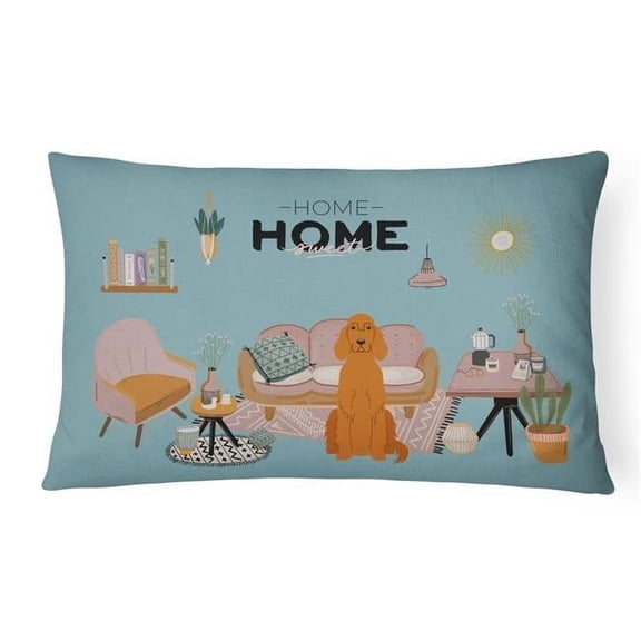 12 x 3 x 16 in. Irish Setter Sweet Home Canvas Fabric Decorative Pillow