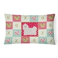 thumbnail image 1 of 12 x 3 x 16 in. Maltese Love Canvas Fabric Decorative Pillow, 1 of 1