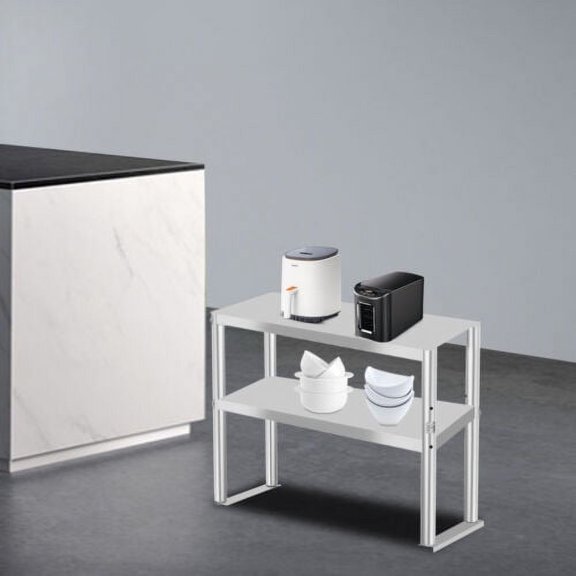 12" x 30" Stainless Steel Commercial Kitchen Prep Table with Double Overshelf