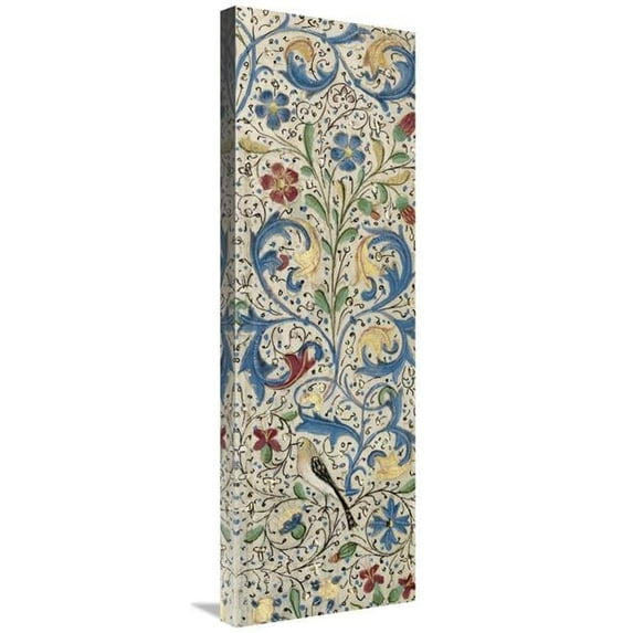 12 x 36 in. Border Detail - Vertical Panel - Adam & Eve Eating the Forbidden Fruit Art Print - Wilem Vrelant