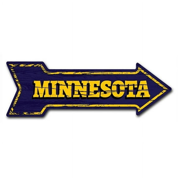 12 x 36 in. Indoor & Outdoor Decor Direction Sticker Vinyl Wall Decals - Minnesota 2 - 24 in.