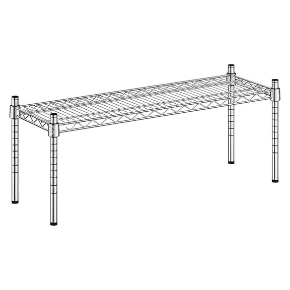 12" x 36" x 14" Wire Storage Shelf, Dunnage Rack, 1 Tier Small Shelf