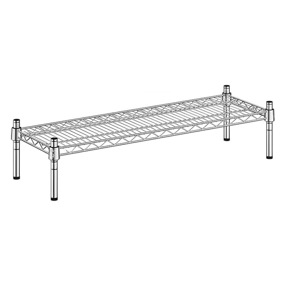12" x 36" x 8" Wire Storage Shelf, Dunnage Rack, 1 Tier Small Shelf