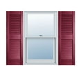 thumbnail image 1 of 12" x 39" Builders Choice Vinyl Open Louver Window Shutters, w/Shutter Spikes & Screws (Per Pair), Berry Red, 1 of 20