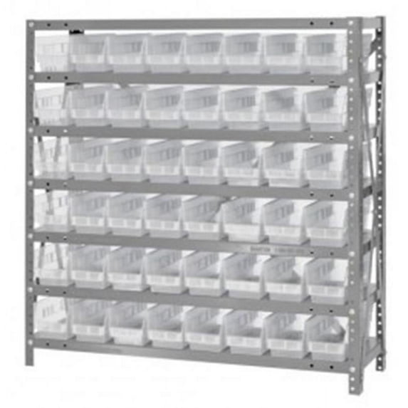 12 x 39 Shelf Unit With 30 Bins Clear