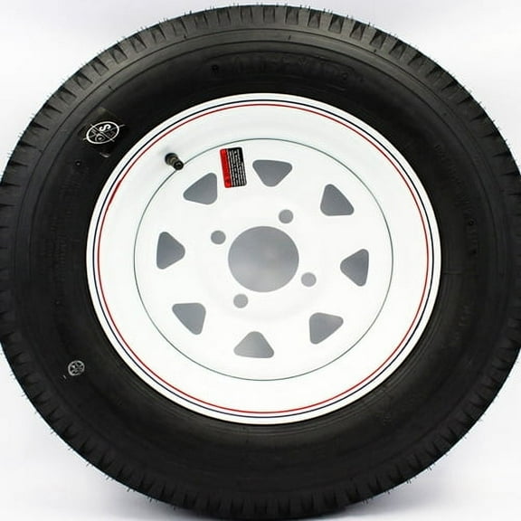 12' x 4" 4-4 Bolt Circle White Spoke Trailer Wheel