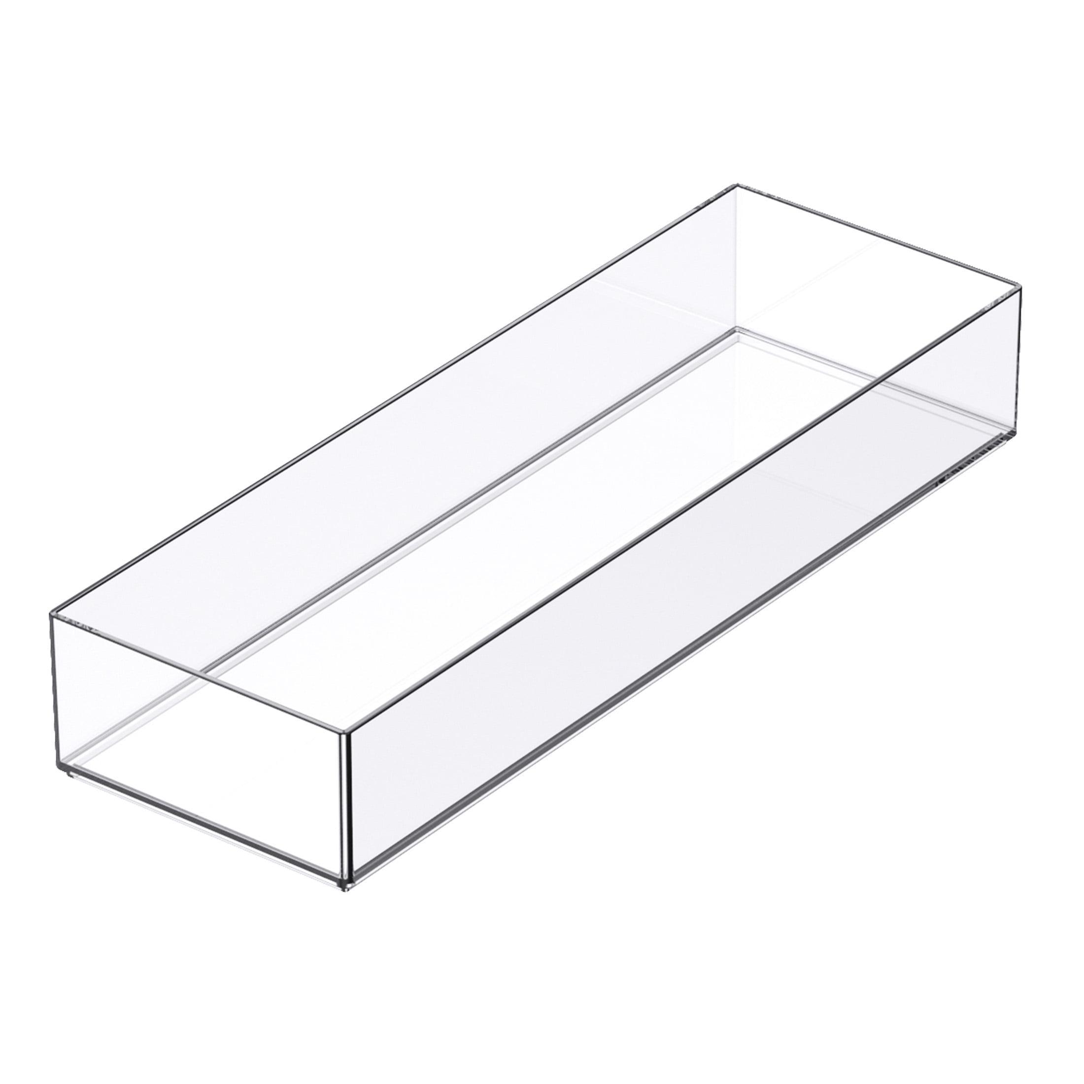 Slim Clear Acrylic Stacking Storage Tray for Desk and Craft Supplies