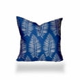 thumbnail image 1 of 12 x 4 x 12 in. Blue & White Blown Seam Tropical Throw Indoor & Outdoor Pillow, 1 of 1