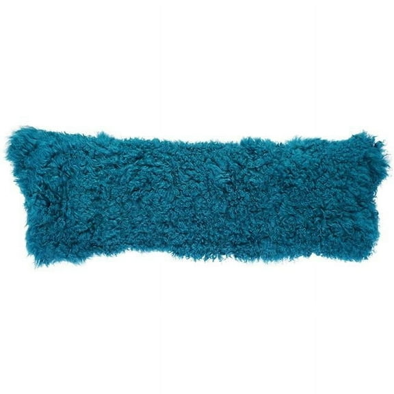 12 x 40 in. No.06 Tibetan Lumbar Pillow, Dark Teal