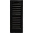 thumbnail image 1 of 12 x 47 in. Louvered Exterior Decorative Shutters, Black, 1 of 1