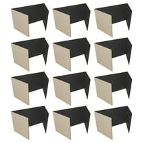 12 x 48 Study Carrel Black Corrugated Bulk Pack of 12