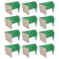 thumbnail image 1 of 12 x 48 Study Carrel Green Corrugated Bulk Pack of 12, 1 of 7