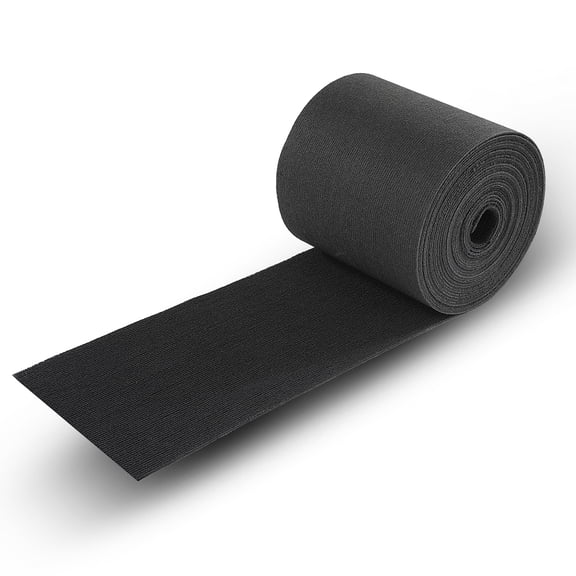 12" x 50ft Boat Trailer Bunk Carpet, Outdoor Ribbed Marine Bunk Carpet Fit for Boat Trailer Runners Black