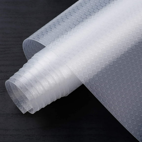 12 x 59 Inch Shelf Liner for Kitchen Cabinets and Drawers,Non Adhesive EVA Plastic Washable Waterproof Pads for Fridge Shelf Liners,Pantry Closet,Cupboard,Transparen