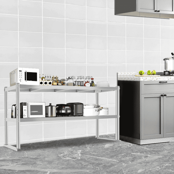 12" x 59" Stainless Steel Work Table 2-Tier Commercial Kitchen Food Prep Table Storage Shelf