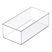 12" x 6" Clear Stacking Storage Bin by Simply Tidy - Stackable Plastic Organizer for Desk - Crafting - and Office Supplies - 1 Pack