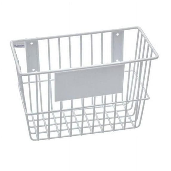 12 x 6 x 8 in. Wire Basket - White