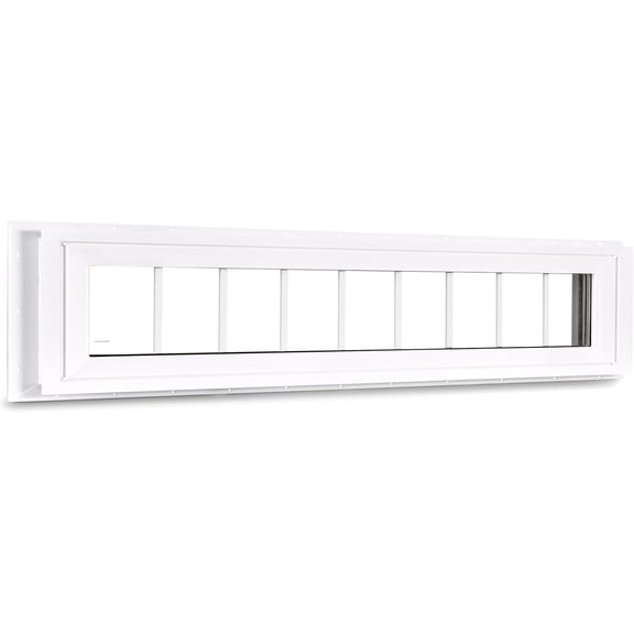 12" x 60" Vinyl Transom Window, White