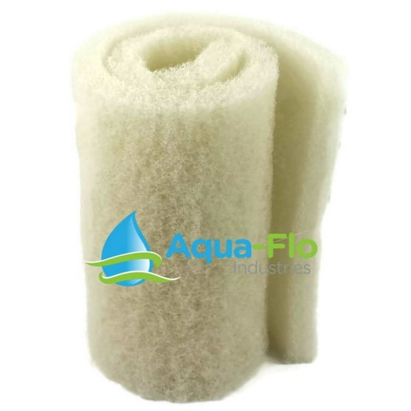12" x 60" x 2" White Aqua-Flo Coarse Bulk Filter Media Roll for Koi Pond, Waterfall Filters, & Skimmers