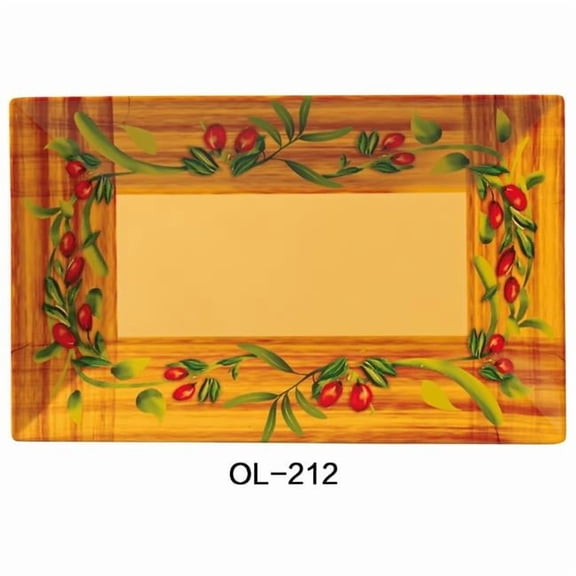 12 x 7.5 in. Rectangular Plate, Olive - Pack of 24