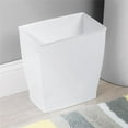 thumbnail image 1 of 12 x 7.5 x 11.25 in. Mono Rectangular Trash Can, White, 1 of 1
