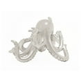 thumbnail image 1 of 12" x 7" Silver Polystone Octopus Sculpture with Long Tentacles and Suctions Detailing, by DecMode, 1 of 9