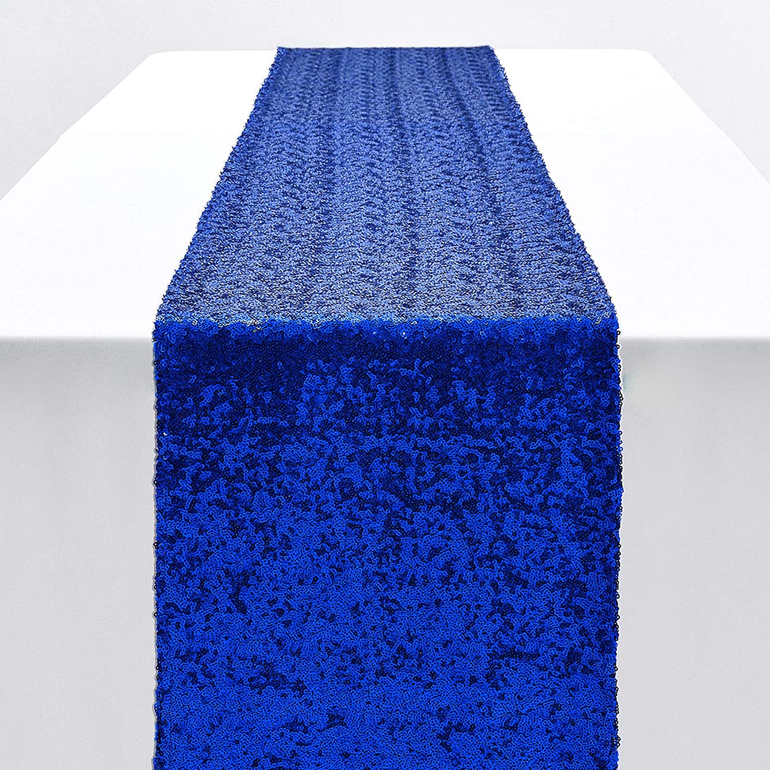 12 x 72 inches Royal Blue Sequin Table Runner, Glitter Table Runner for